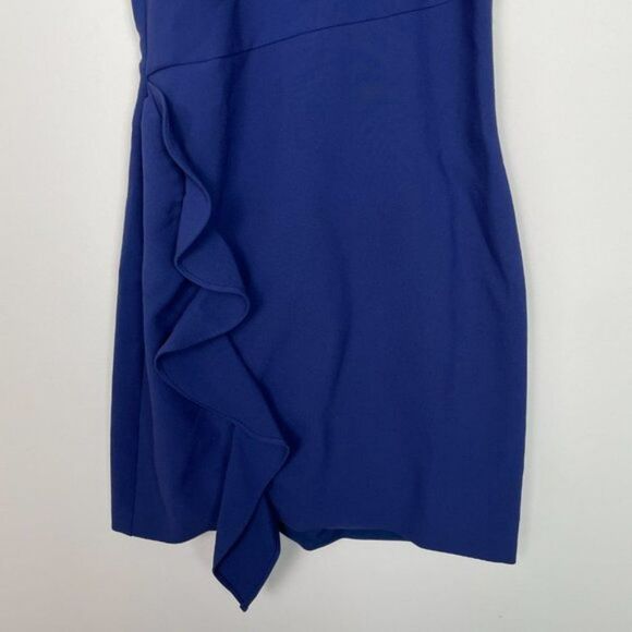 Likely x Revolve Malta Ruffle Puff Short Sleeves Mini Wedding Guest Dress Blue 2 - Picture 6 of 12